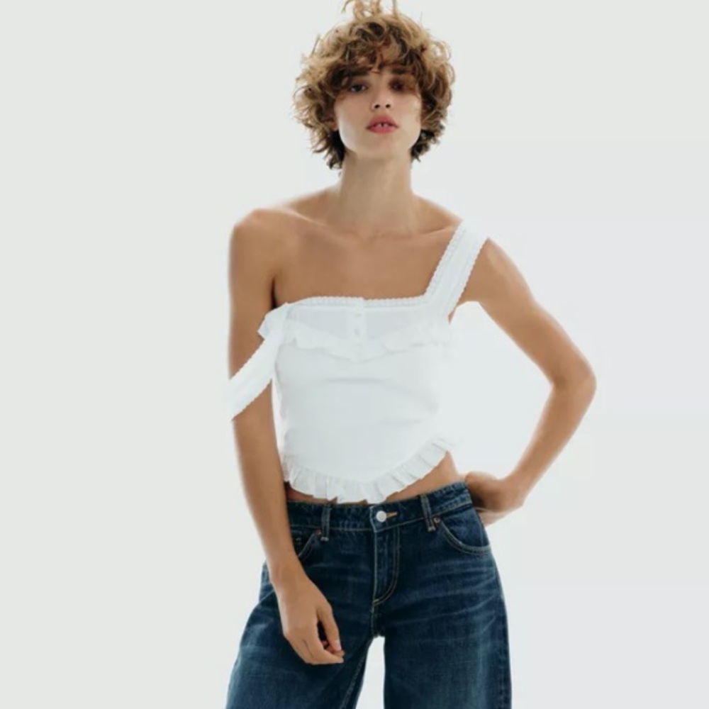 Zara Trim Combination Top - size L